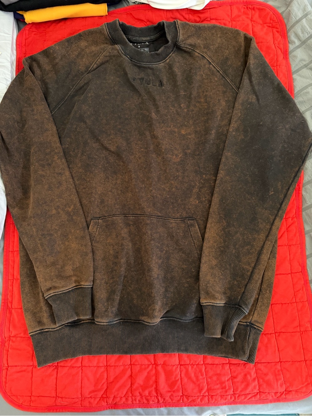 P’Tula Imperfect Crewneck Sweater Brown Size Medium VGUC (Runs a Little Small)